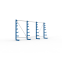 Langgutregal ATLAS ST Komplettregal 2000×4050×500 mm, 150 kg Armlast, einseitig – META