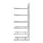 Drahtgitterbodenregal Anbauregal ORION PLUS, 2.500×750×500 mm, verzinkt
