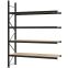 Weitspannregal Anbauregal FORTIS, 3.000×2.250×600 mm, Spanplatte