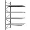 Weitspannregal Anbauregal FORTIS, 3.000×1.750×1.000 mm, verzinkt