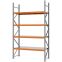 Weitspannregal Grundregal FORTIS, 3.000×1.750×600 mm, verzinkt