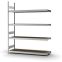 Großfachregal Anbauregal ORION PLUS, 2.500×2.000×500 mm, Spanplatte natur