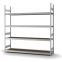 Großfachregal Grundregal ORION PLUS, 2.500×2.500×500 mm, Spanplatte natur
