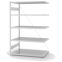 Fachbodenregal Anbauregal ORION PLUS, 2.000×1.300×800 mm, lichtgrau