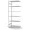 Fachbodenregal Anbauregal ORION PLUS, 2.500×1.000×600 mm, lichtgrau