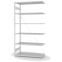 Fachbodenregal Anbauregal ORION PLUS, 2.500×1.300×600 mm, lichtgrau