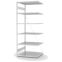 Lebensmittelregal Anbauregal ORION PLUS, 2.500×1.000×800 mm, weiss
