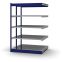 Fachboden-Rohrregal Anbauregal RR, 2.000×1.325×500 mm, verzinkt