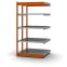 Fachboden-Rohrregal Grundregal RR, 3.000×1.325×600 mm, verzinkt