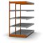 Fachboden-Rohrregal Anbauregal RR, 2.000×1.025×400 mm, verzinkt
