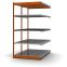 Fachboden-Rohrregal Anbauregal RR, 2.000×1.325×400 mm, verzinkt