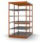 Fachboden-Rohrregal Grundregal RR, 2.500×1.325×400 mm, verzinkt
