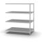 Fachbodenregal Anbauregal WR, 1.500×1.300×800 mm, lichtgrau