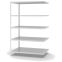 Fachbodenregal Anbauregal WR, 2.000×1.300×800 mm, lichtgrau