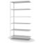 Fachbodenregal Anbauregal WR, 2.500×1.300×600 mm, lichtgrau