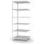 Fachbodenregal Anbauregal WR, 2.500×1.000×800 mm, lichtgrau