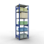Schwerlastregal Grundregal 2500x750x600 mm (HxBxT), 6 Fachböden, 250 kg Fachlast, Kreuzstrebe, RAL 5010 enzianblau/verzinkt