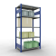Schwerlastregal Grundregal, 2000x1000x600 mm (HxBxT), 5 Fachböden, Fachlast 330 kg, Kreuzstrebe, RAL 5010 enzianblau/verzinkt
