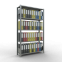 Büroregal Steckregal Grundregal 1800x1000x300 mm, 5 Fachböden, 85 kg Fachlast, Kreuzstrebe, verzinkt, ohne Anschlagleiste, T-Profil Ständerrahmen MULTIplus vormontiert