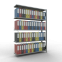Büroregal Steckregal Anbauregal 1800x1300x300 mm, 5 Fachböden, 85 kg Fachlast, Kreuzstrebe, verzinkt, ohne Anschlagleiste, T-Profil Ständerrahmen MULTIplus vormontiert