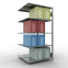Schwerlastregal Doppel-Anbauregal 2000x1000x(2x500) mm, 2x5 Fachböden, 150 kg Fachlast, Längenriegel, verzinkt