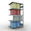 Schwerlastregal Doppel-Anbauregal 2000x1000x(2x400) mm, 2x5 Fachböden, 250 kg Fachlast, Längenriegel, verzinkt