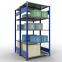 Schwerlastregal Doppel-Grundregal 2000x1000x(2x600) mm, 2x5 Fachböden, 150 kg Fachlast, Kreuzstrebe, RAL 5010 enzianblau/verzinkt