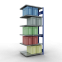 Schwerlastregal Doppel-Anbauregal 2500x1000x(2x400) mm, 2x6 Fachböden, 250 kg Fachlast Längenriegel, RAL 5010 enzianblau/verzinkt