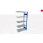 Schwerlastregal Anbauregal 1800x750x300, 5 Ebenen, 250 kg Fachlast, Kreuzstrebe, RAL 5010 enzianblau/verzinkt