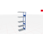 Schwerlastregal Anbauregal 2750x1300x800, 6 Ebenen, 250 kg Fachlast, Kreuzstrebe, RAL 5010 enzianblau/verzinkt