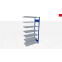 Schwerlastregal Anbauregal 1800x750x500, 7 Ebenen, 250 kg Fachlast, Kreuzstrebe, RAL 5010 enzianblau/verzinkt