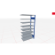 Schwerlastregal Anbauregal 2300x1300x400, 8 Ebenen, 250 kg Fachlast, Kreuzstrebe, RAL 5010 enzianblau/verzinkt
