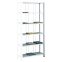 Fädelstäberegal Anbauregal 1800x900x350 mm (HxBxT), Typ 70 kg, RAL 7035 lichtgrau, 5 Fachböden