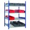 Bereitstellregal Grundregal 2000x1300x1300 mm, RAL 5010 enzianblau/verzinkt, 4 Ebenen mit Röllchenleisten für Behälter und Kästen