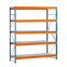 Weitspannregal W100 Grundregal 2000x1785x1200 mm (HxBxT) 3 Ebenen mit Stahlpaneelen, Fachlast 557 kg