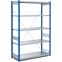 Fachbodenregale Typ EL - Fachlast 100 kg Stützen RAL 5010 Enzianblau, übrige Regalbauteile, 1058×524×2000 mm