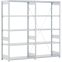 Fachbodenregale Typ EL - Fachlast 100 kg Stützen RAL 7035 Lichtgrau, übrige Regalbauteile, 1058×524×2000 mm