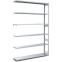 Fachbodenregale Typ L - Fachlast 100 kg, 1308×324×2500 mm, glanzverzinkt