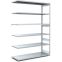 Fachbodenregale Typ L - Fachlast 100 kg, 1308×624×2500 mm, glanzverzinkt
