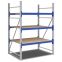 Weitspannregale System Flex mit Spanplattenböden, 1470×1100×2000 mm, RAL 5010 Enzianblau