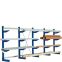 Kragarmregale Typ L einseitige Nutzung, 3245×520×2480 mm, RAL 5010 Enzianblau