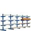 Kragarmregale Typ L zweiseitige Nutzung, 3245×920×2480 mm, RAL 5010 Enzianblau