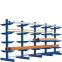 Kragarmregale Typ S zweiseitige Nutzung, 3255×940×2500 mm, RAL 5010 Enzianblau