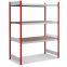 Großfachregale mit Spanplattenböden Stützen RAL 3000 Feuerrot, übrige Regalbauteile, 1562×824×2000 mm