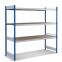 Großfachregale mit Spanplattenböden Stützen RAL 5010 Enzianblau, übrige Regalbauteile, 2066×824×2000 mm