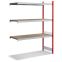 Großfachregale mit Spanplattenböden Stützen RAL 3000 Feuerrot, übrige Regalbauteile, 1512×624×2000 mm