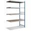 Großfachregale mit Spanplattenböden Stützen RAL 5010 Enzianblau, übrige Regalbauteile, 1512×824×2500 mm