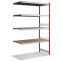 Großfachregale mit Spanplattenböden Stützen RAL 3000 Feuerrot, übrige Regalbauteile, 1512×824×2500 mm