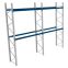 Palettenregale 1000 kg Palettengewicht, Feldbreite 2700 mm, 5800×1100×5000 mm, RAL 5010 Enzianblau