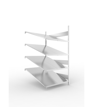 Schrägbodenregal Anbauregal 2000×1000×1228 mm, 200 kg Fachla